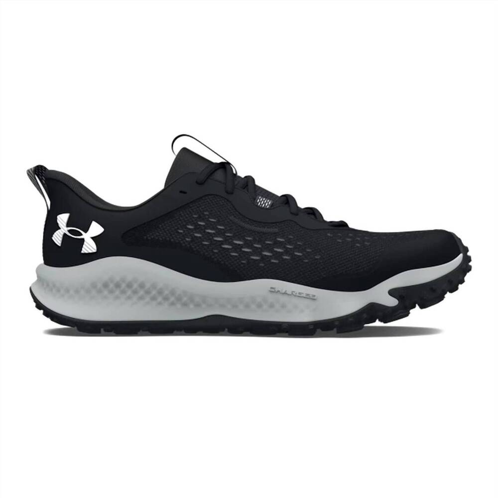 NEW UNDER ARMOUR men's charged mavin trail shoe in black/white